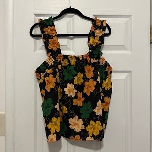 Who What Wear Sleeveless Blouse, Floral, Size XL